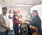 upGrad Jaipur Office - student and parents with the counselling team after their study abroad session
